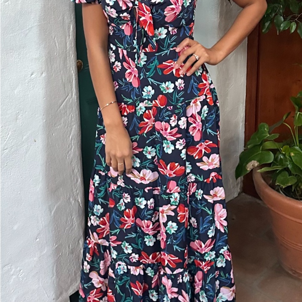 Floral Navy Maxi Dress